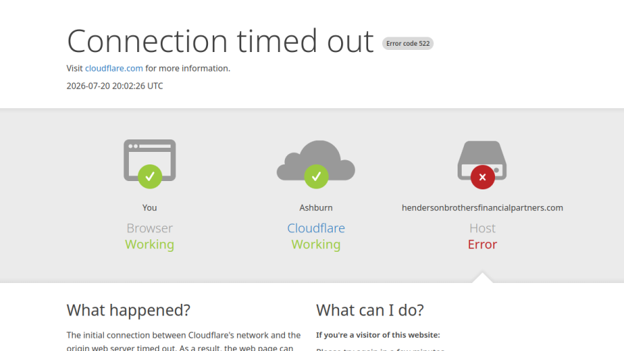 Screenshot of the Henderson Brothers Financial Partners LLC website