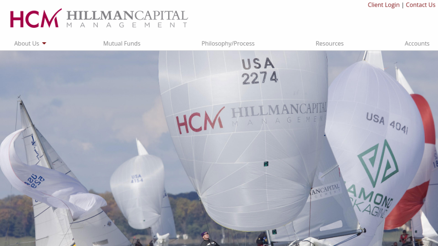 Screenshot of the Hillman Capital Management INC website