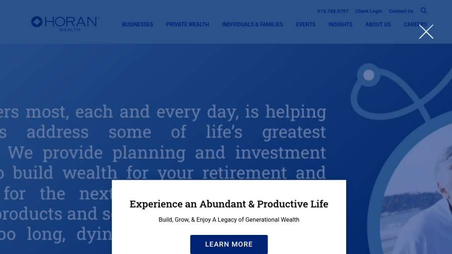 Screenshot of the Horan Wealth, LLC website