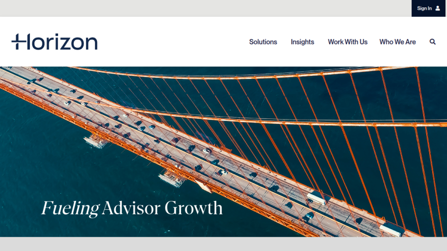 Screenshot of the Horizon Investments LLC website