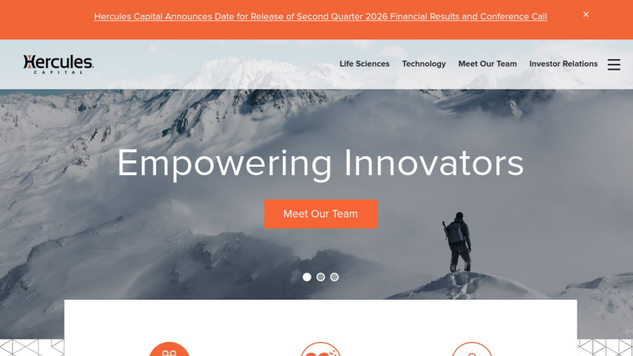 Screenshot of the Hercules Adviser LLC website
