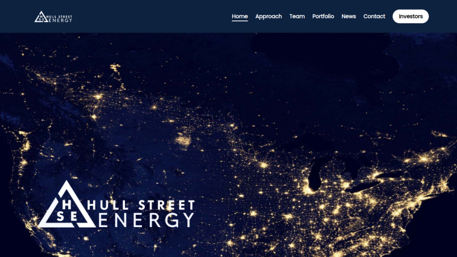 Screenshot of the Hull Street Energy website
