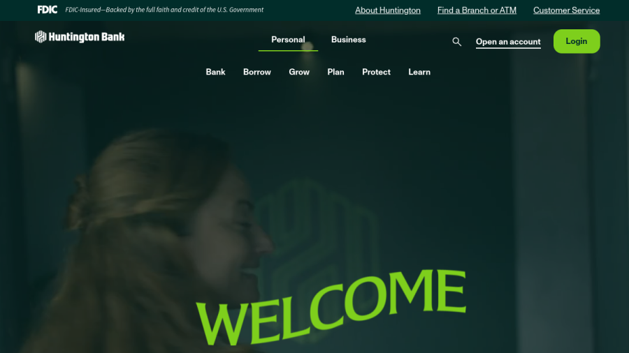 Screenshot of the Huntington Financial Advisors website