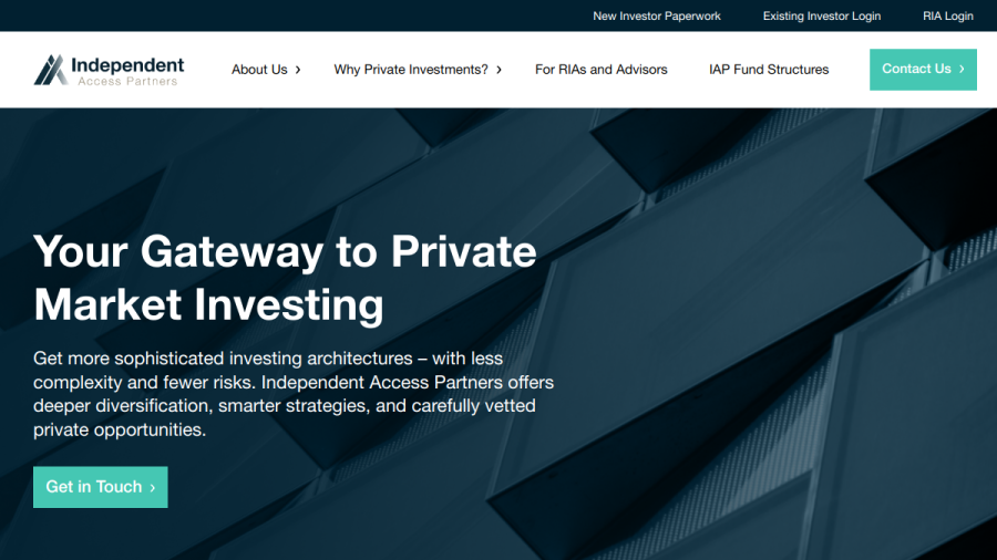 Screenshot of the Independent Access Partners, LLC website