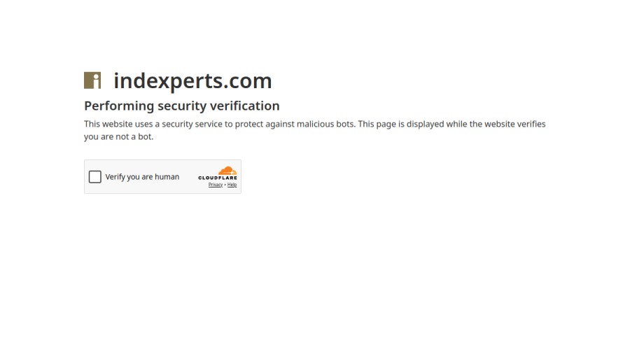 Screenshot of the Indexperts, LLC website