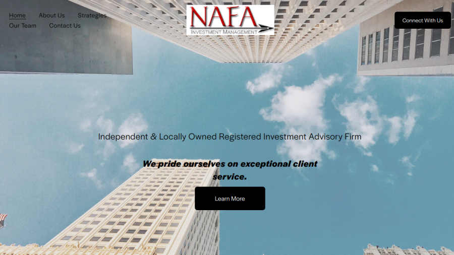 Screenshot of the Native American Fund Advisors LLC website