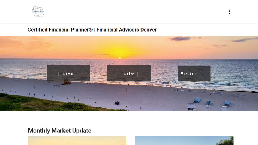 Screenshot of the Infinium Investment Advisors, LLC website