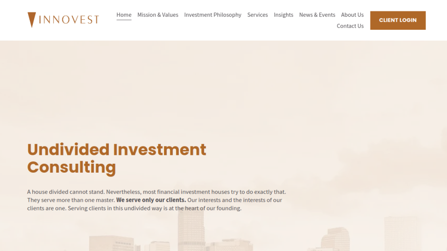Screenshot of the Innovest Portfolio Solutions LLC website