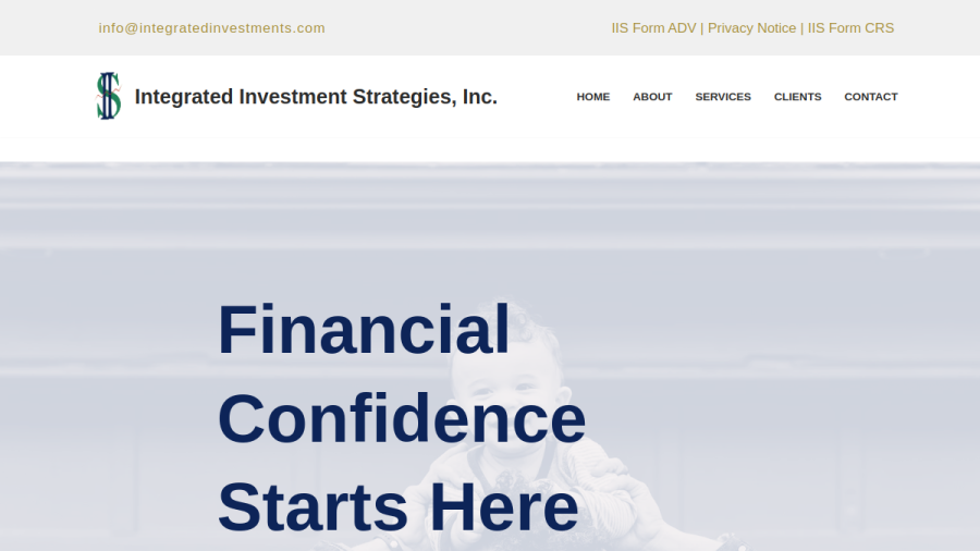 Screenshot of the Integrated Investment Strategies,INC. website