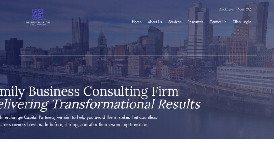 Screenshot of the Interchange Capital Partners website