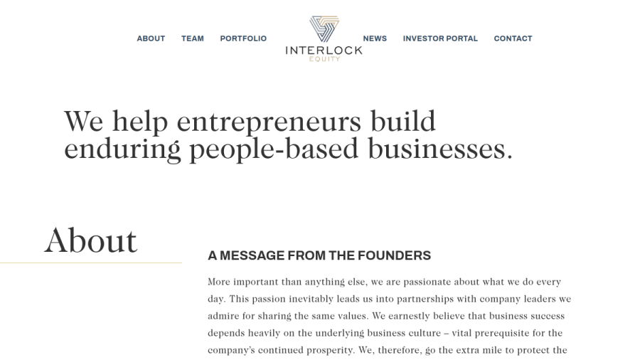 Screenshot of the Interlock Equity LP website