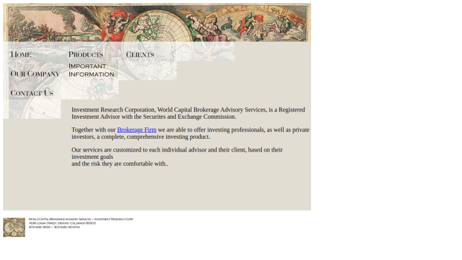 Screenshot of the Investment Research Corp website