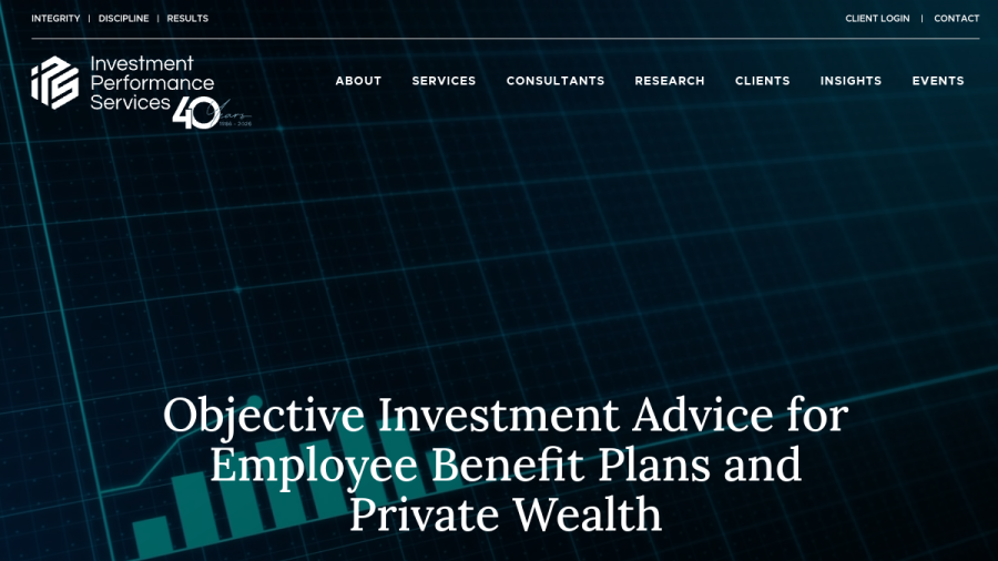 Screenshot of the Investment Performance Services LLC website