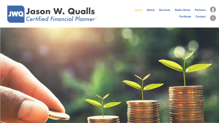 Screenshot of the Fortitude Wealth Management website