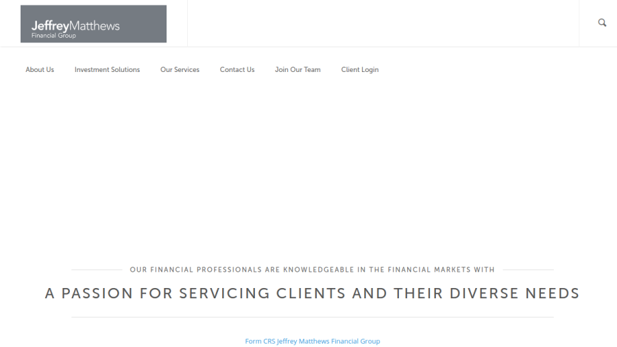 Screenshot of the Jeffrey Matthews Wealth Management, LLC website
