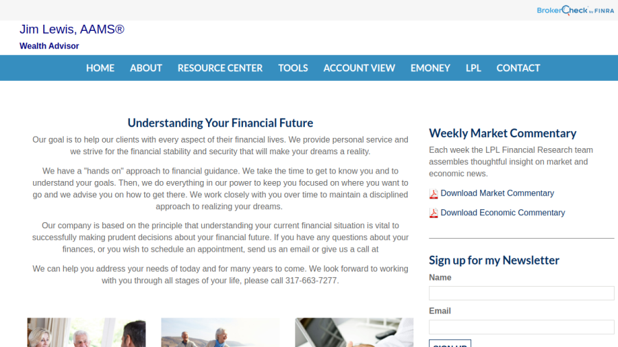 Screenshot of the National Wealth Management Group, LLC website