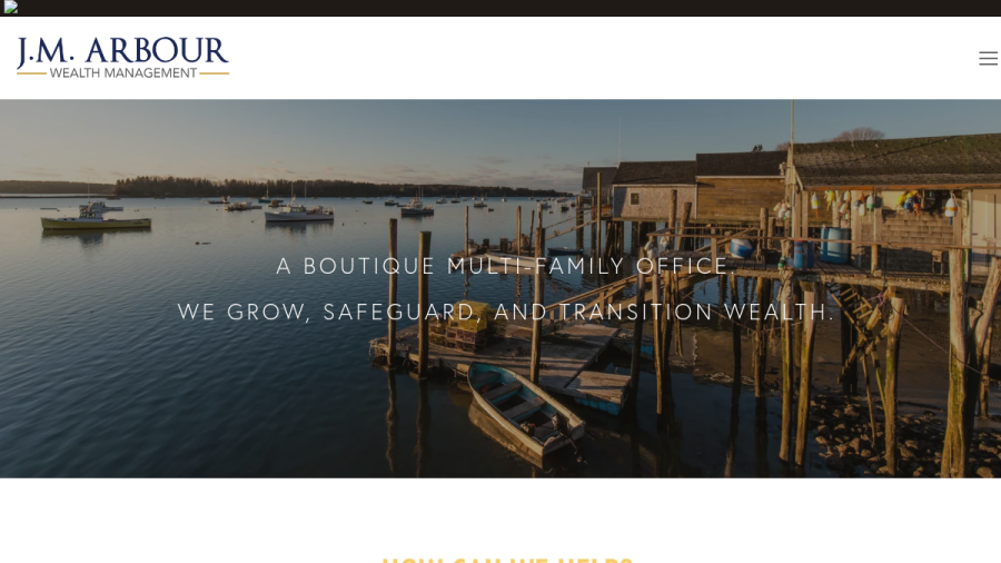 Screenshot of the J.M. Arbour, LLC website