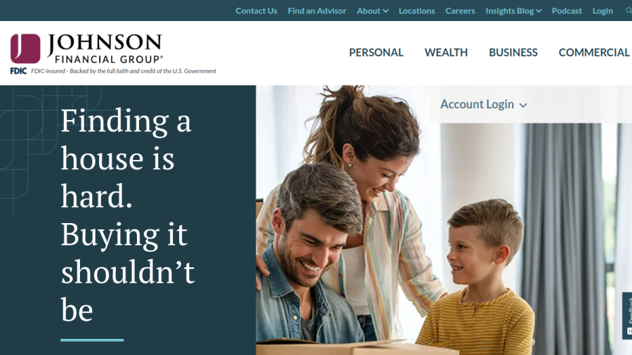Screenshot of the Johnson Wealth INC. website