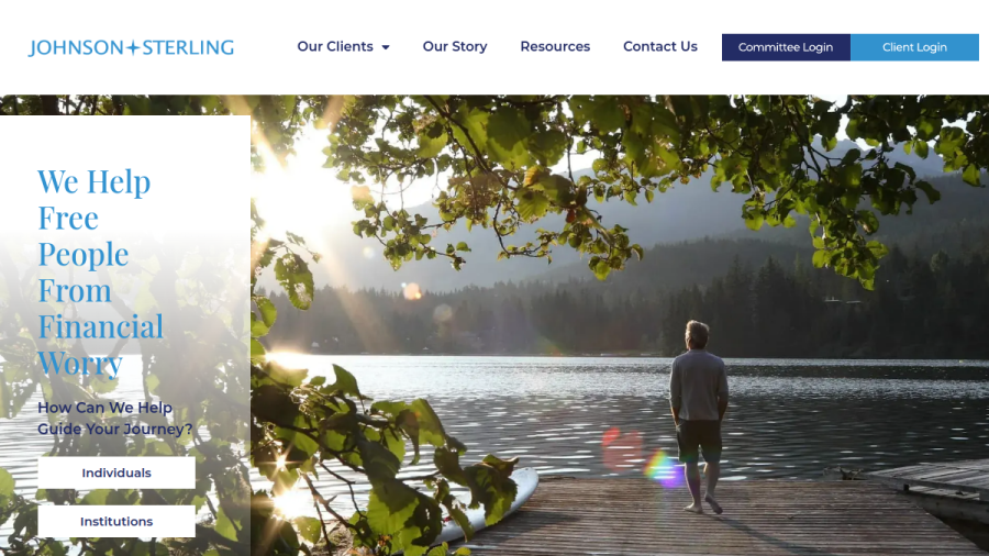 Screenshot of the Johnson Sterling, INC. website