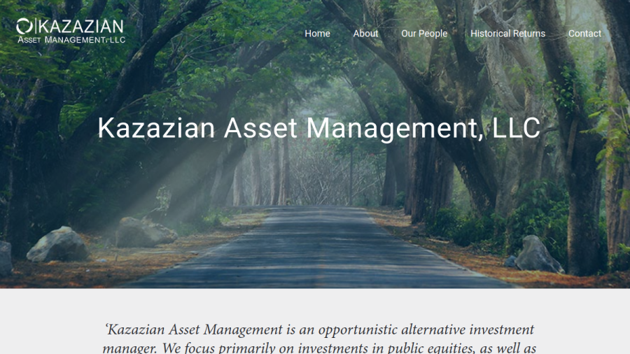 Screenshot of the Kazazian Asset Management, LLC website