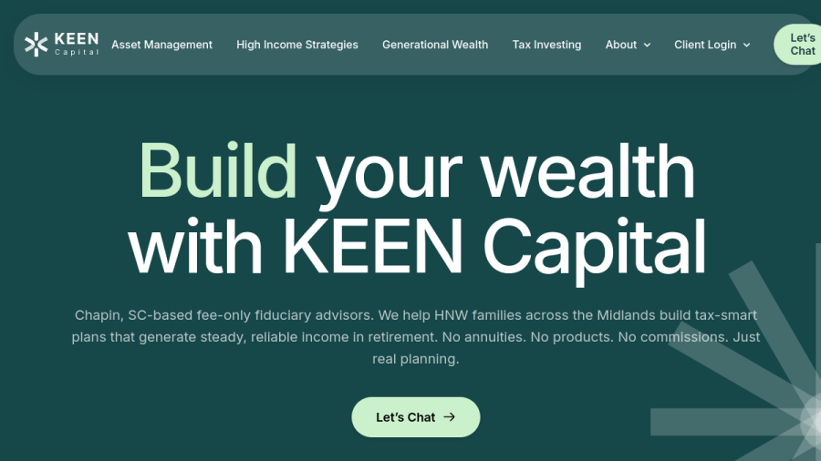 Screenshot of the Keen Capital, Ltd website