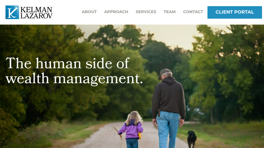 Screenshot of the Kelman Lazarov INC website
