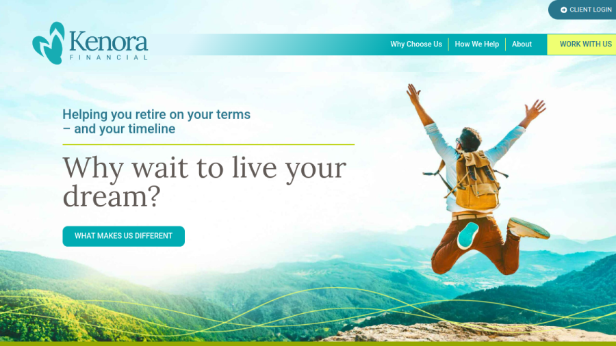 Screenshot of the Kenora Financial, LLC website