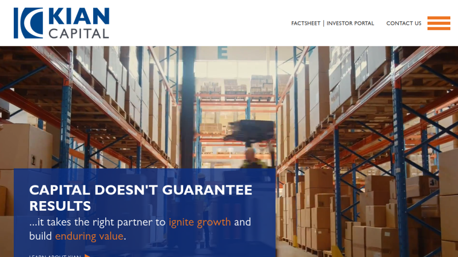 Screenshot of the Kian Capital Partners, LLC website