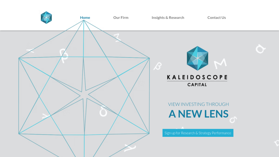 Screenshot of the Kaleidoscope Capital website