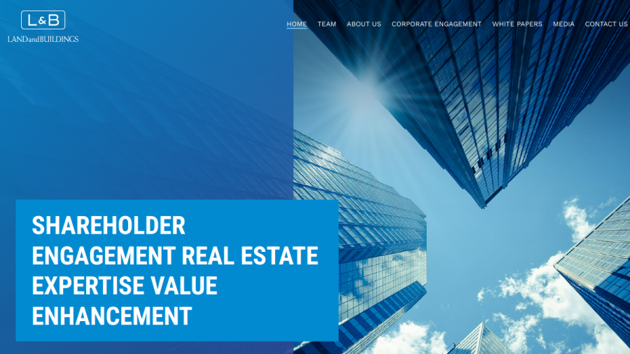 Screenshot of the Land & Buildings Investment Management, LLC website