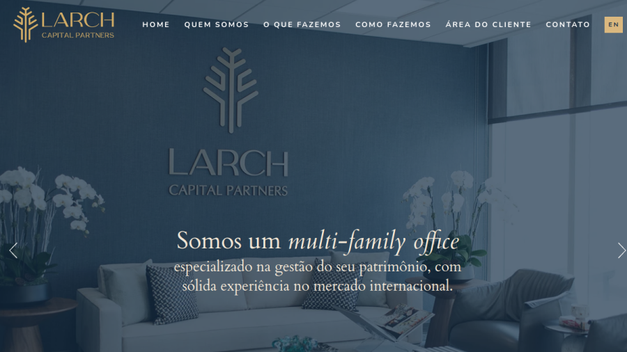 Screenshot of the Larch Capital Partners LLC website