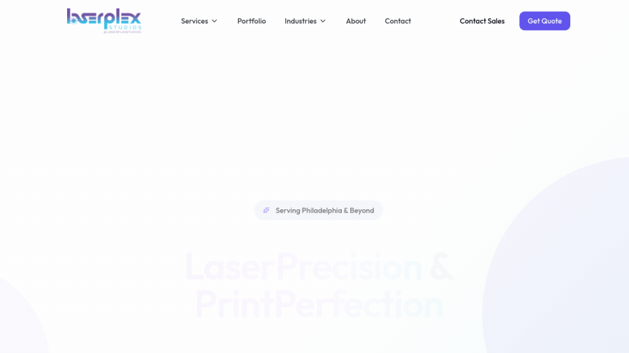 Laser Plex Studios website built by One Tap Media