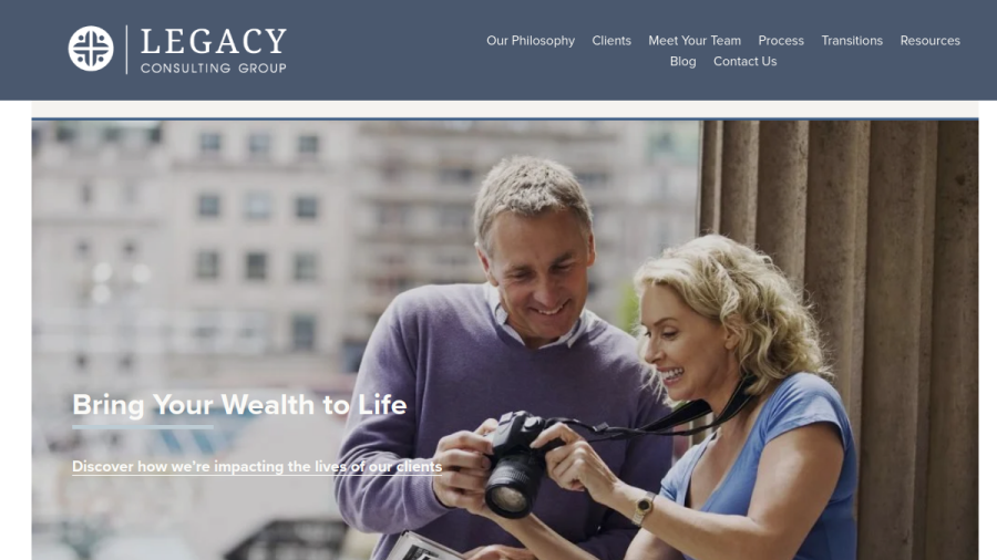 Screenshot of the Legacy Consulting Group website