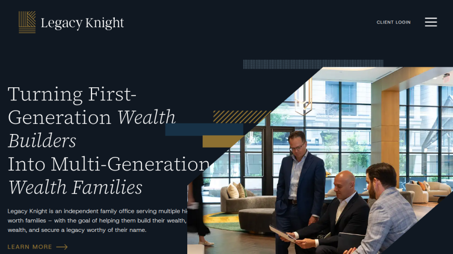Screenshot of the Legacy Knight Mfo, LLC website