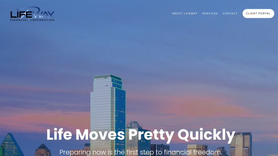 Screenshot of the Lifeway Financial Corporation website