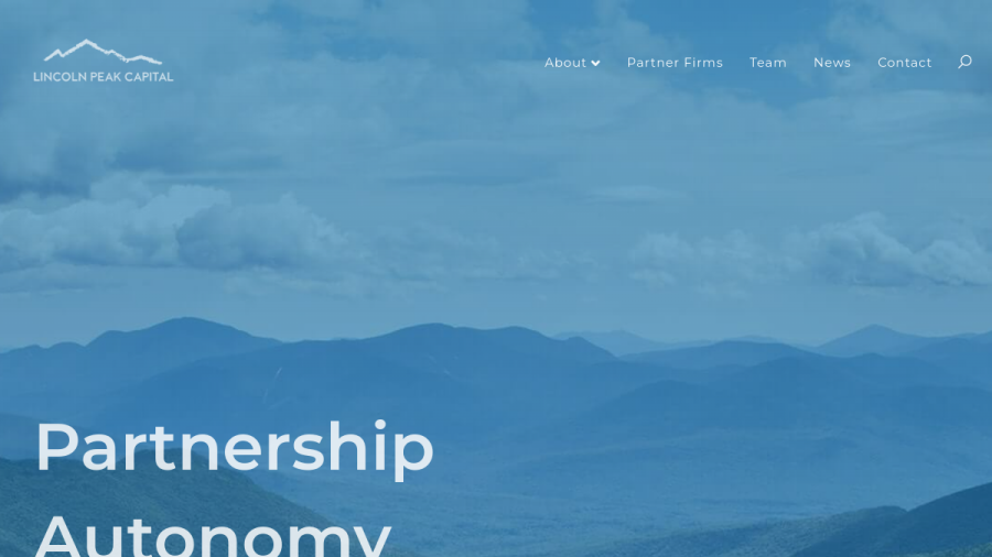 Screenshot of the Lincoln Peak Capital Management, LLC website