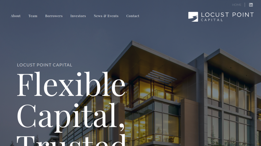 Screenshot of the Locust Point Capital website