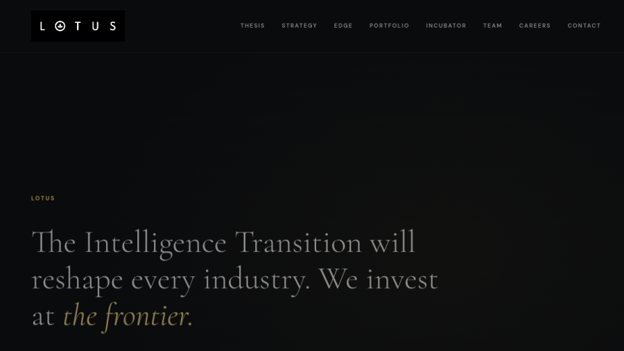 Screenshot of the Lotus website