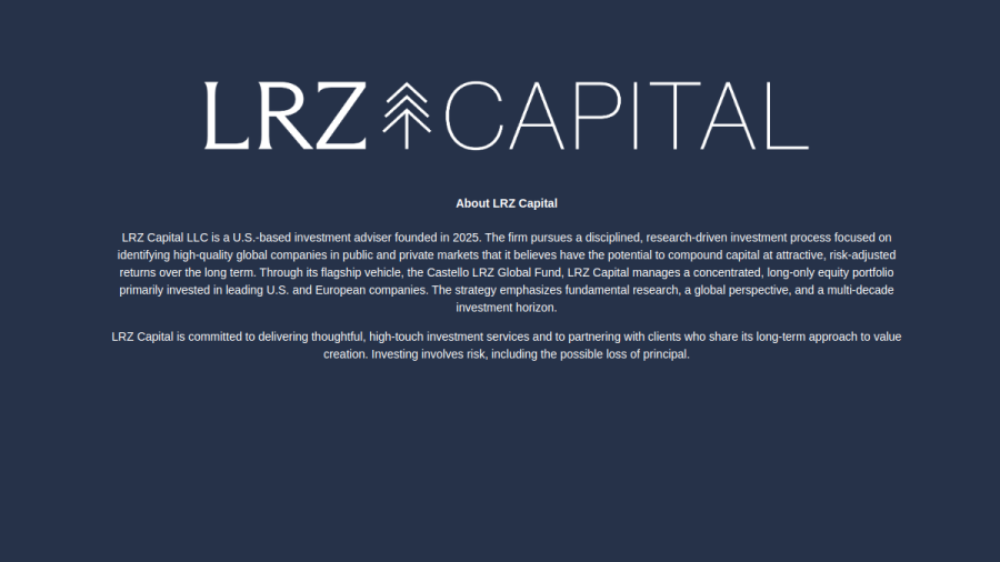 Screenshot of the Lrz Capital LLC website
