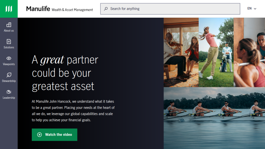 Screenshot of the Manulife Investment Management Timberland And Agriculture INC website
