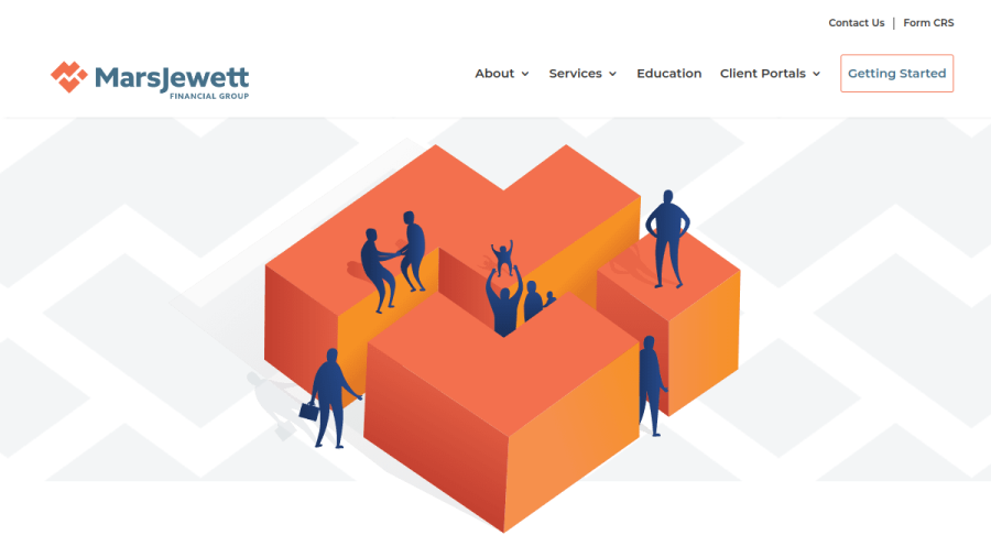 Screenshot of the Marsjewett Financial Group website