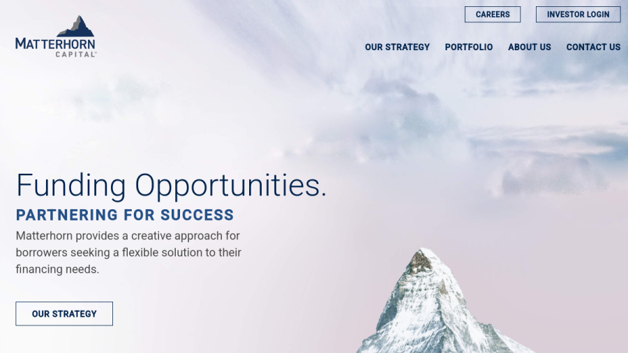 Screenshot of the Matterhorn Capital Advisors, LLC website