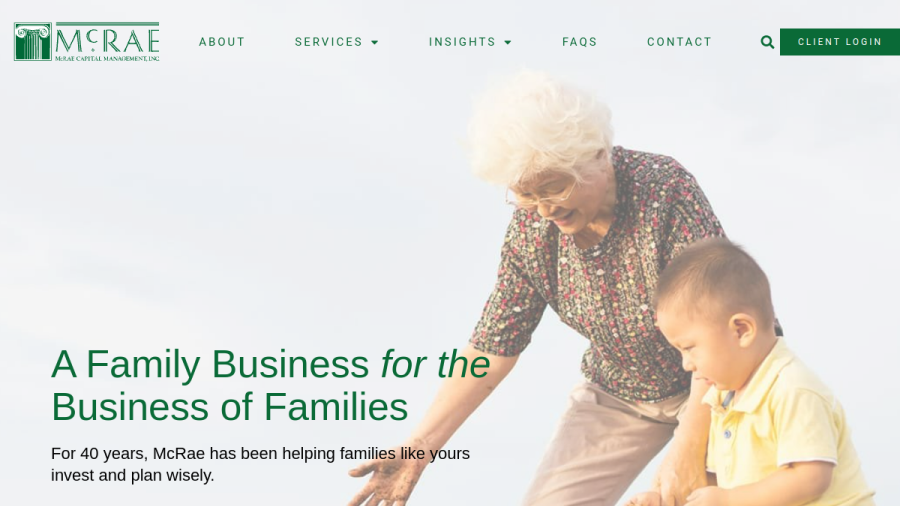 Screenshot of the Mcrae Capital Management INC. website