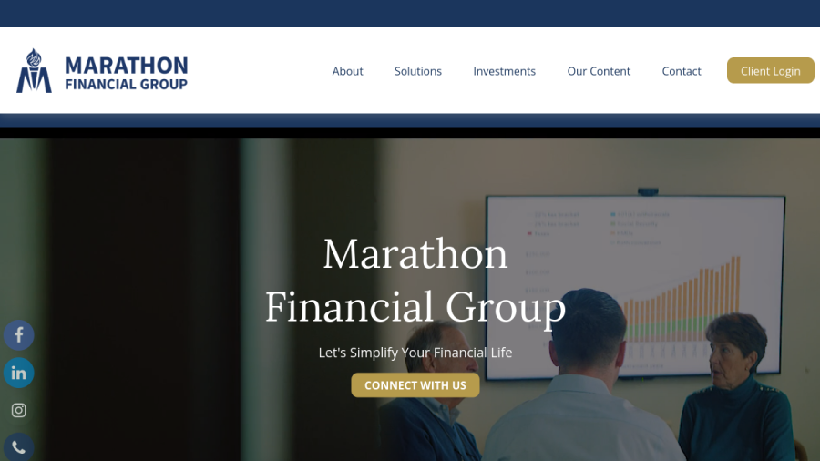 Screenshot of the Marathon Financial Group website