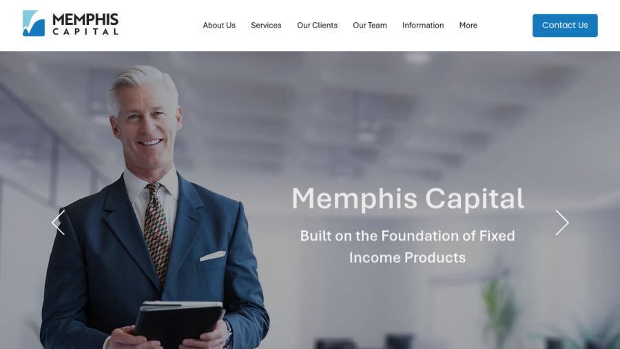 Screenshot of the Memphis Capital Management, LLC website