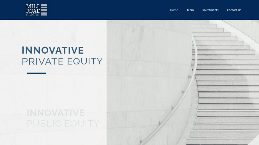 Screenshot of the Mill Road Capital website