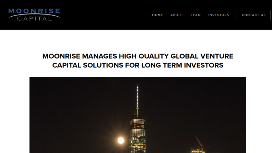 Screenshot of the Moonrise Capital LP website