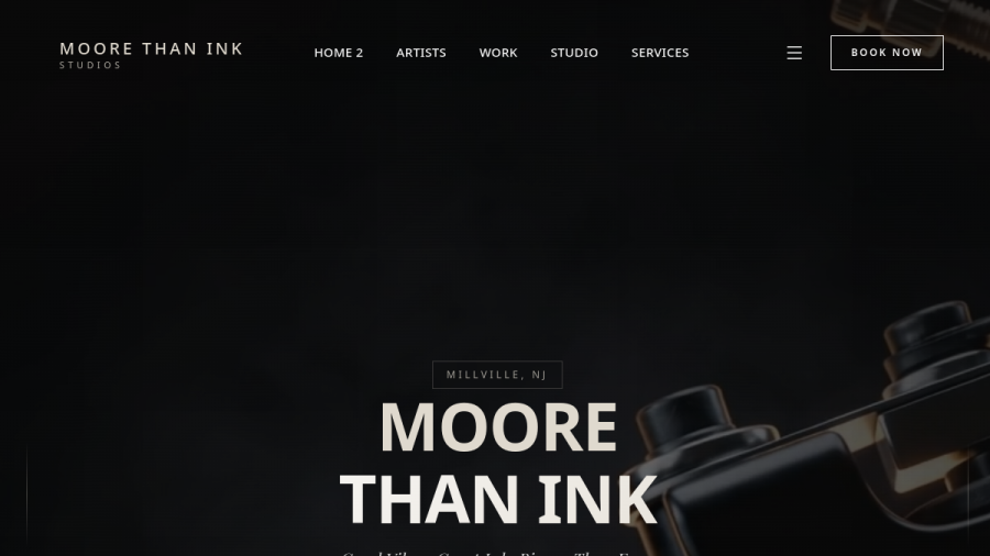 Moore Than Ink Studios website built by One Tap Media