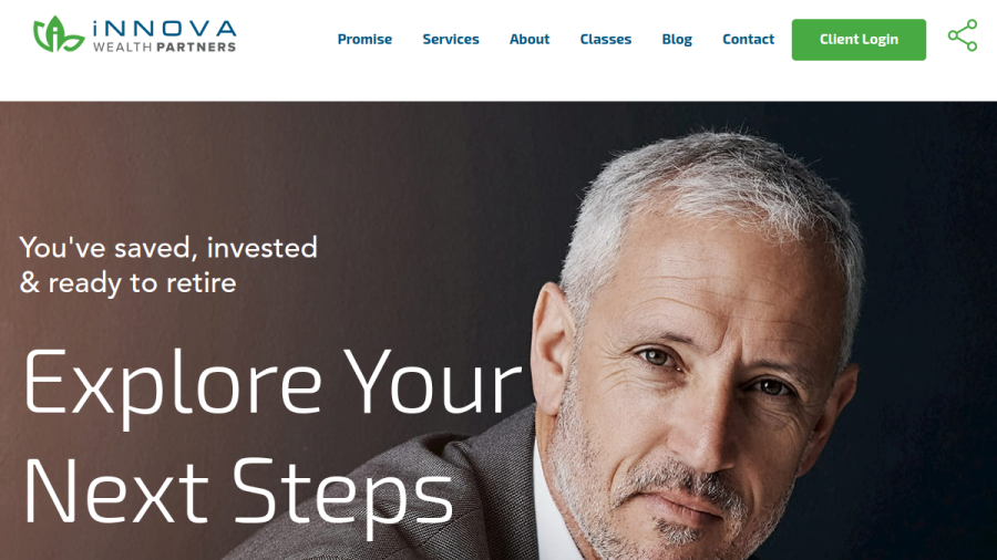 Screenshot of the Innova Wealth Partners, LLC website