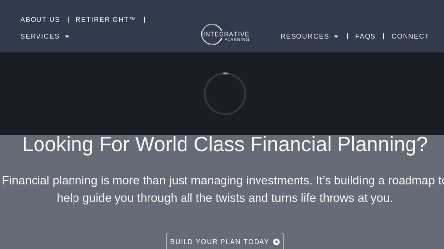 Screenshot of the Integrative Planning, INC. website